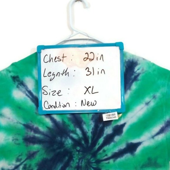 Hand Dyed Tie Dye Tee Cotton Jersey Shirt Adult XL - Picture 3 of 3